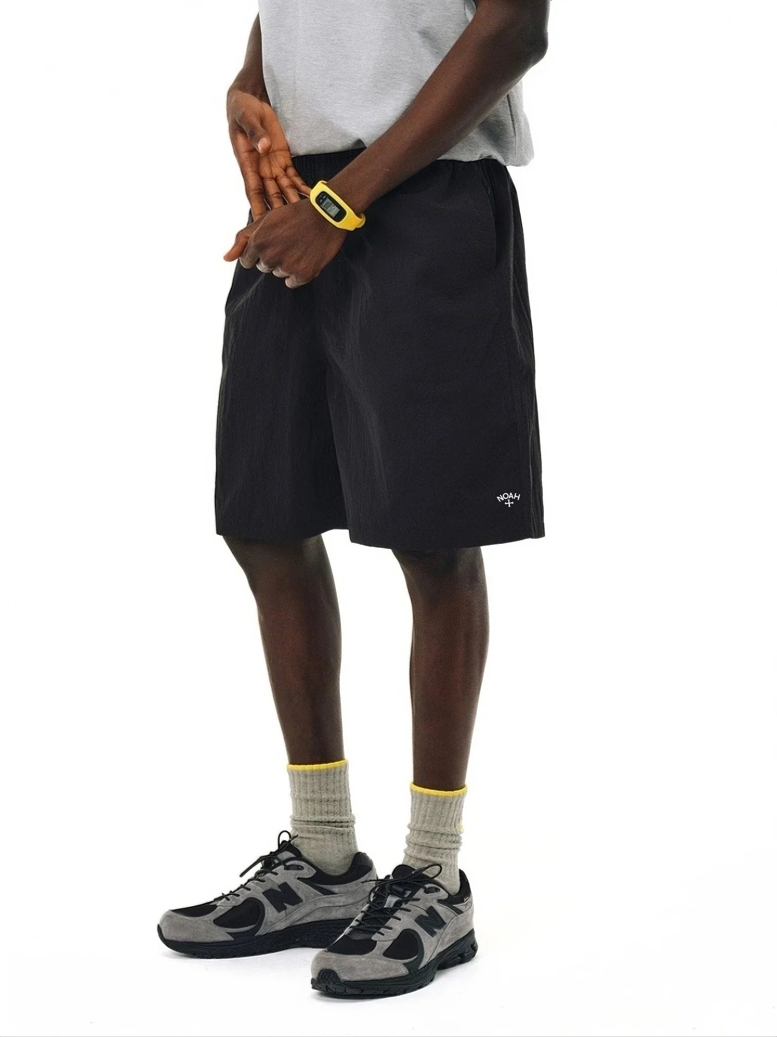 NOAH MARS Men Quick Dry Straight Five Quarter Casual Sports Shorts